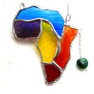 Africa Suncatcher Stained Glass Rainbow Map 