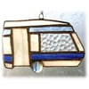 Caravan Suncatcher Stained Glass Classic Green Camping 