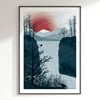 Falling Water Illustrated Art Print