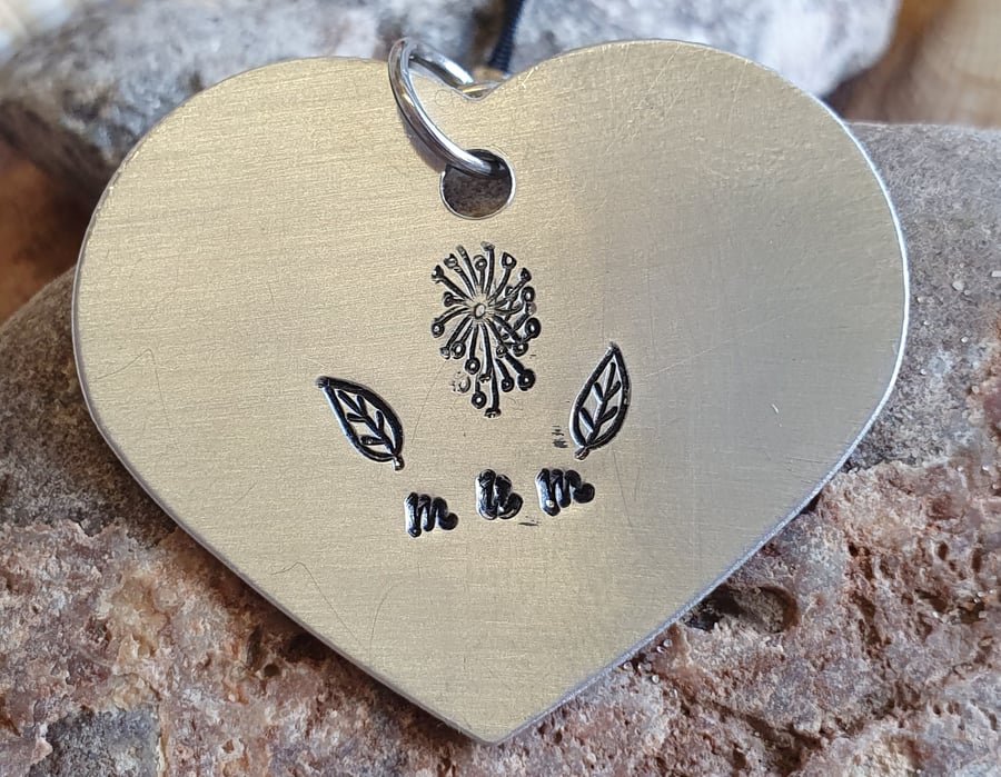 Hand Stamped Bag Charm