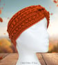 Crochet headband, ear warmer. Rust, copper twist ear warmer. Copper headband. - Image 5