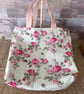 Reversible floral tote bag
