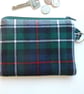 Coin purse Mackenzie Dress Tartan green and blue wool. - Image 2