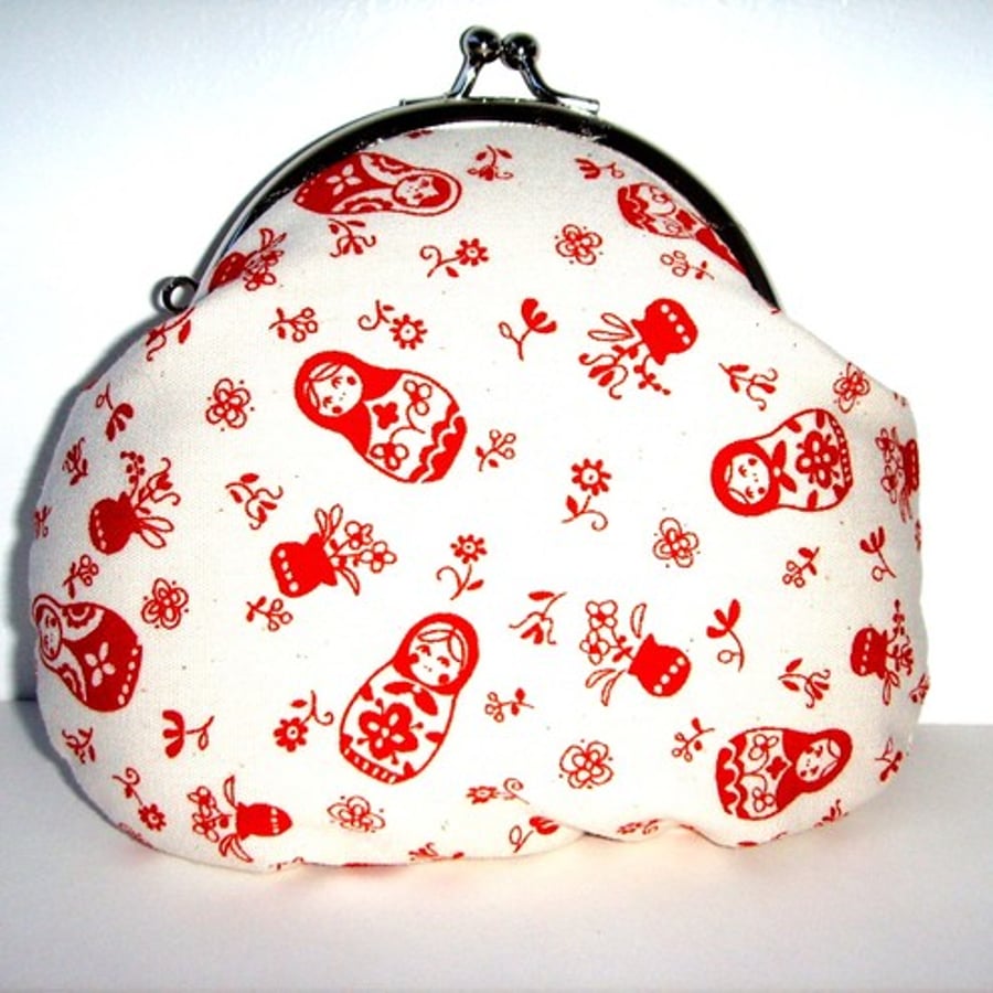 Little Russian Dolls Fabric Credit Card/Coin Purse