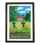 Bushy Park Hampton travel poster print by Susie West