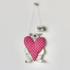 'Birthday Hug' - Mr Bear is Holding a Heart - Hanging Decoration