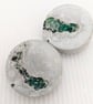 Summer Seconds Little Green Island Textile and Concrete Round 50mm Brooches - Image 8