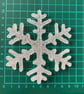 Frosty Fused Medium Glass Snowflake  - Image 3