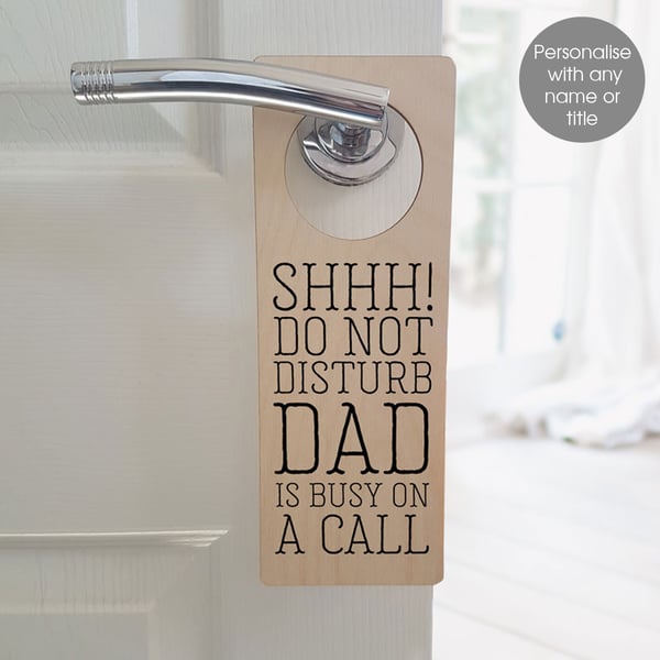 Personalised Wooden Door Hanger - Do Not Disturb