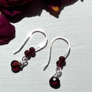 Garnet drop earrings 
