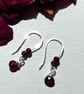 Garnet drop earrings 