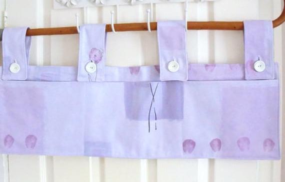 lilac hanging bunk bed tidy with pockets or to use as a cot or crib tidy