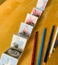 Tiny Concertina Sketchbook with Removable Butterfly Patterned Cover. - Image 7