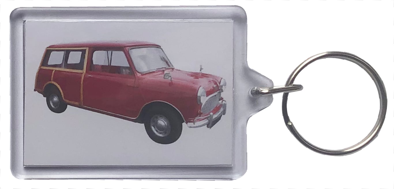 Mini Austin Countryman 1963 - Keyring with 50x35mm Insert - Car Enthusiast