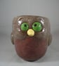 Small Ceramic Novelty Garden Bird Robin Flower Herb Plant Pot Planter Container. - Image 1