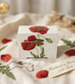 Handcrafted Red Poppy Decoupage Wooden Keepsake Box Gift