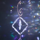 Suncatcher beautiful handmade textured wire work and sparkly beads