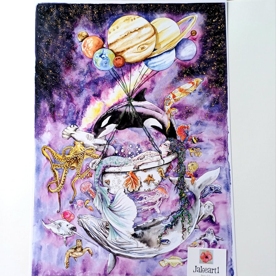 Mermaid fantasy fine art print