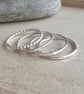 Silver stacking ring, Skinny ring, Minimalist jewellery - Image 1