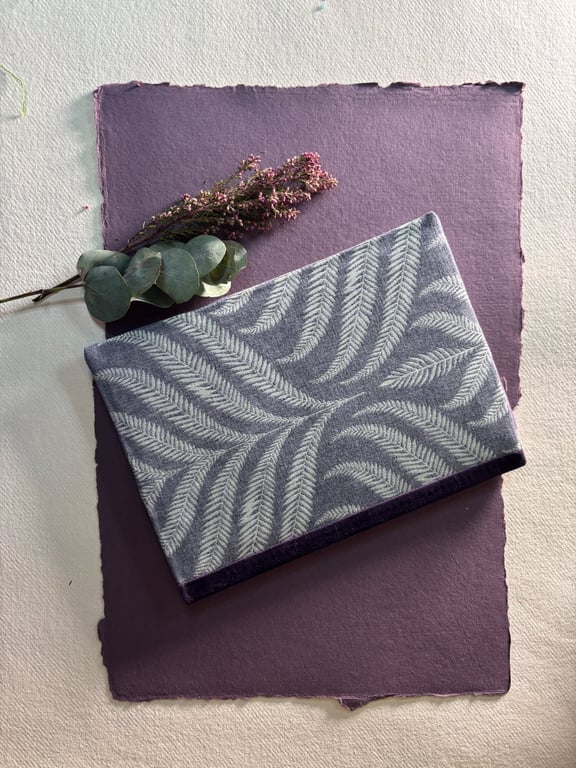 Plush hand pieced and quilted Muji notebook with free personalisation