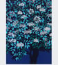 'Elder Tree Blue' original screen print - Super Seconds Festival