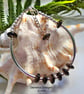 Smokey Quartz Heavy Weight  Sterling Silver Noodle -Bangle Style Bracelet - Image 1