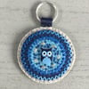 Embroidered Owl Keyring or Bag Charm 