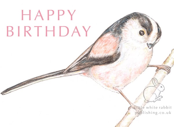 Long-tailed Tit - Birthday Card