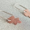 Copper Oak Leaf Earrings