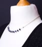  Navy necklace - Blue goldstone necklace with twinkle beads - Image 5
