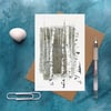 Birch tree bark artist greeting card notelet  plastic free cellophane free