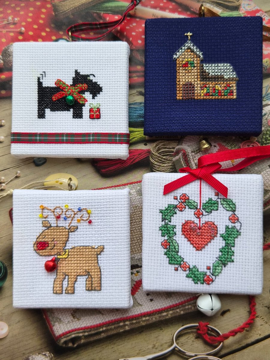 Cross Stitch Christmas Decorations