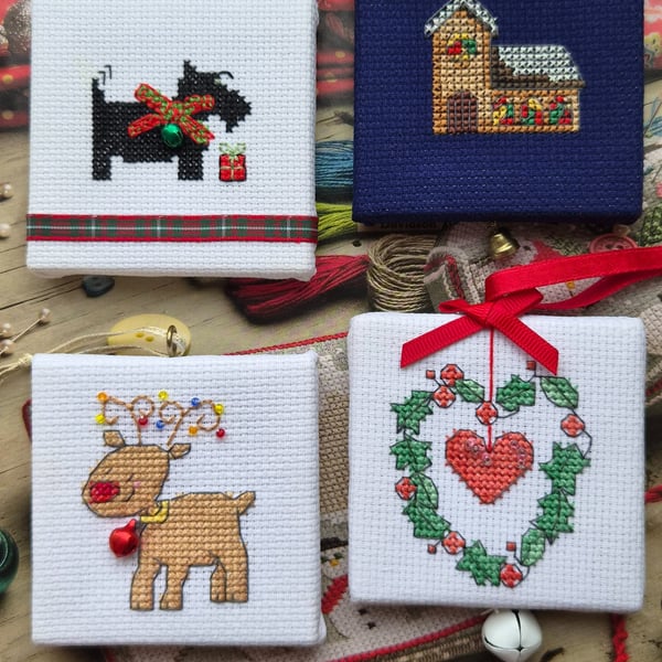 Cross Stitch Christmas Decorations