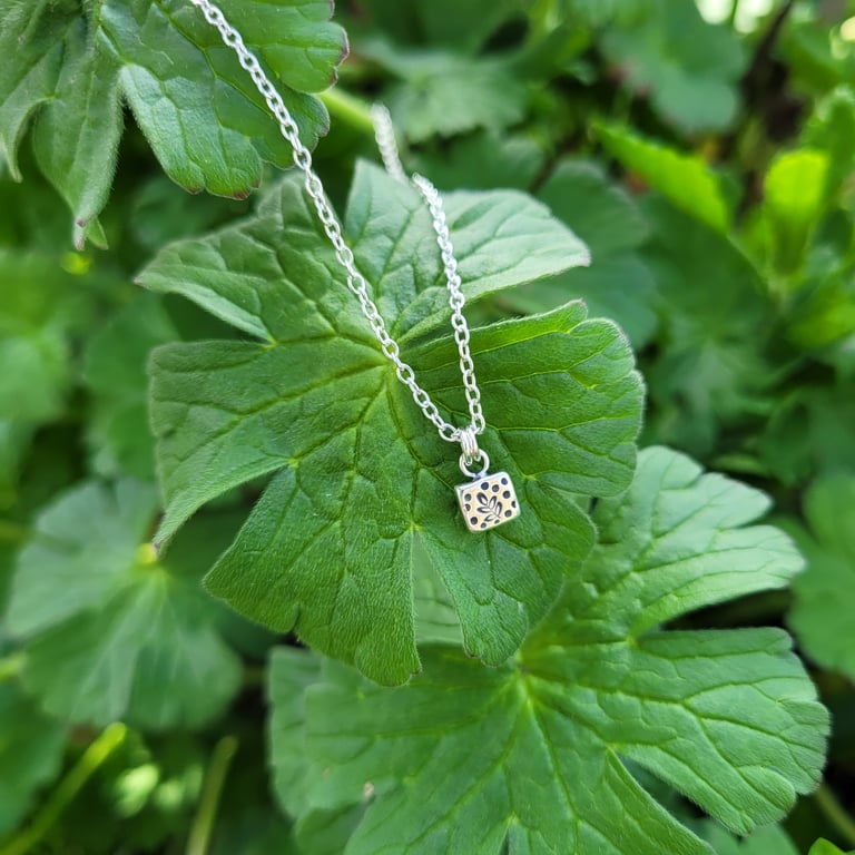 Leaf Pendant Necklace, Nature Inspired, Recycled Sterling Silver