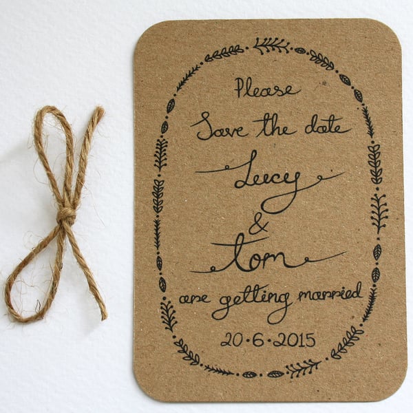 Woodland Wedding Save the date