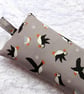 Keyboard wrist support, wrist rest, made from cotton, puffins - Image 1