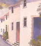 Village Lane Cottages, Mumbles, Wales. Art Greeting Card, A5, Blank inside - Image 2