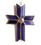 Cross Purple Suncatcher Stained Glass Handmade Crystal 061 - Image 3