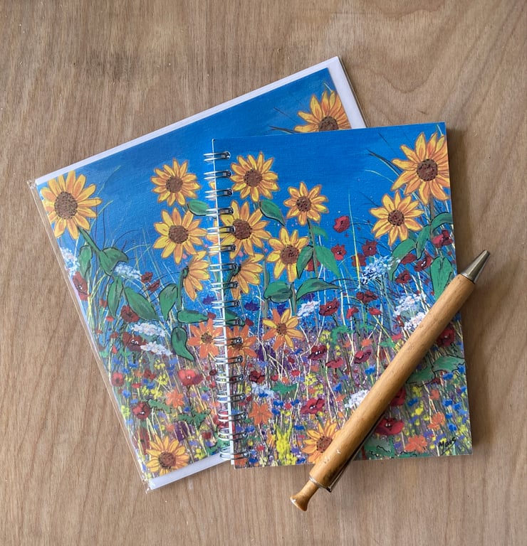 Sunflower Notebook and Card
