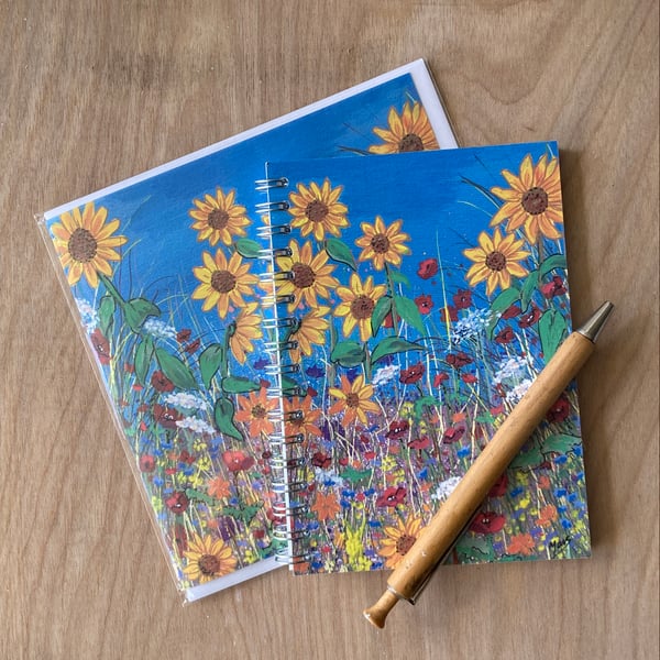 Sunflower Notebook and Card