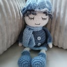 Crocheted Sleeping Grandma Ornament 