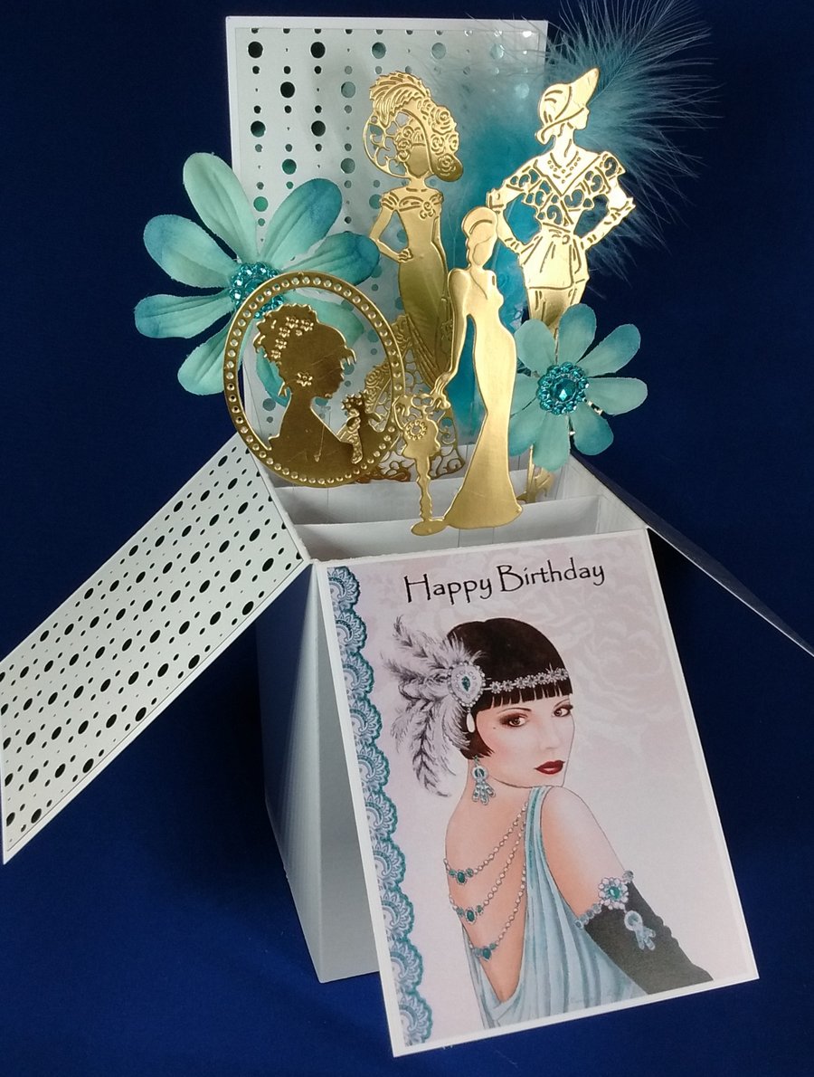 Ladies Art Deco Birthday Card