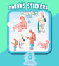 TWINKS VOL 2. Waterproof vinyl gay stickers - Image 1