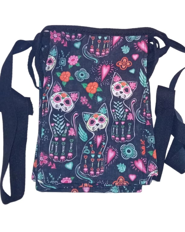 Sugar skull cat bunting 