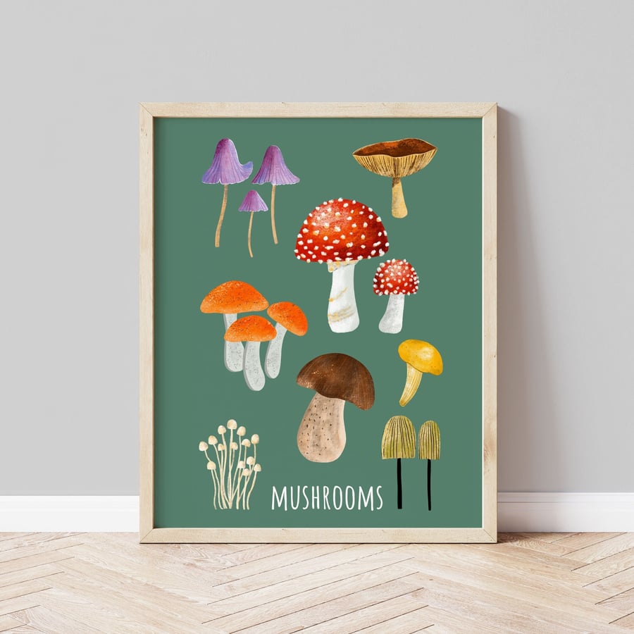 Mushrooms Art Print