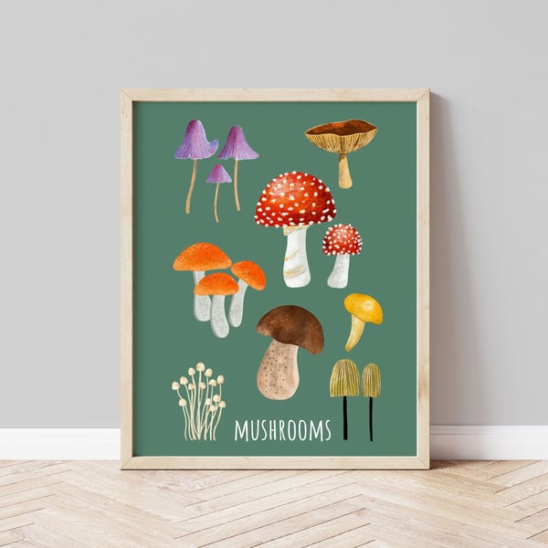 Mushrooms Art Print