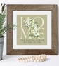 Floral Home Personalised Print  - 2 colours available - Image 1