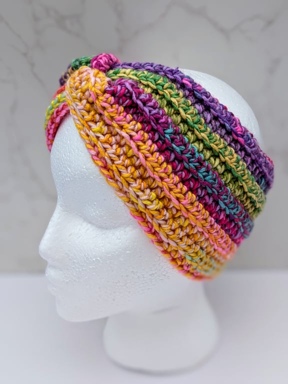 Crochet twisted earwarmers
