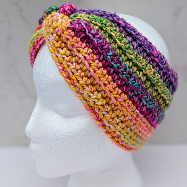 Crochet twisted earwarmers