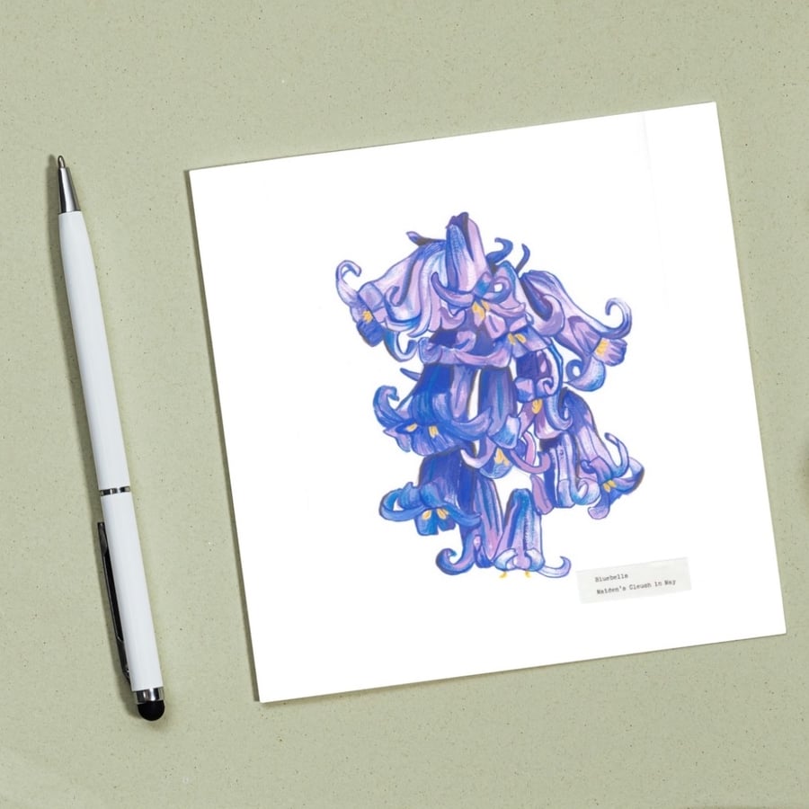 Bluebells square card